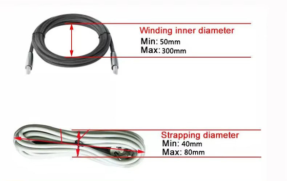 Semi-automatische 30 meter lange kabel wikkelmachine Data draad stroomkabel Winding And Tie Machine