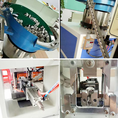 SAA Solid Hollow 3 Pin Power Plug Insert Crimping Machine met losse bulk terminal trillende plaatvoerder