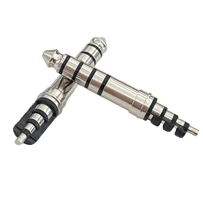 Nickel geplatte stekker koptelefoon stekker 4,4 mm 5 polen 33L mannelijke audio connector