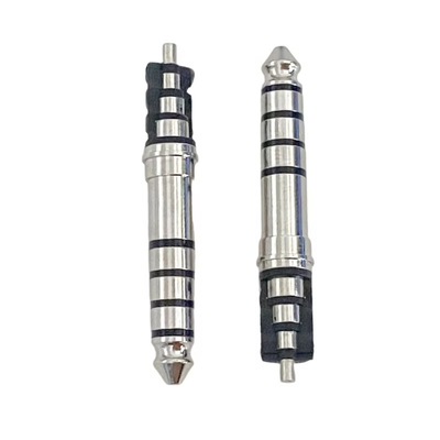 Nickel geplatte stekker koptelefoon stekker 4,4 mm 5 polen 33L mannelijke audio connector