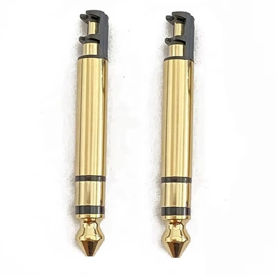 Goudgeplatte 6,35 mm Mono 50L Audio Mannelijke oordopplug connector met draad voor koptelefoon