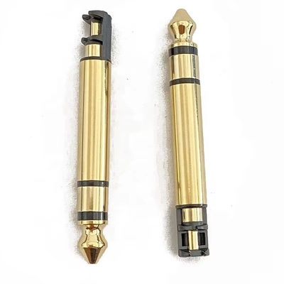 Goudgeplatte 6,35 mm Mono 50L Audio Mannelijke oordopplug connector met draad voor koptelefoon