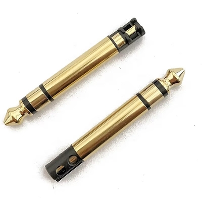 Goudgeplatte 6,35 mm Mono 50L Audio Mannelijke oordopplug connector met draad voor koptelefoon