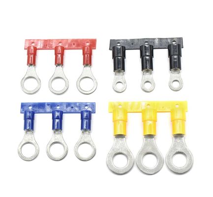 Oem Custom 22 Awg Type Flat Copper Terminal Lug Crimping Insulated Ring Terminals