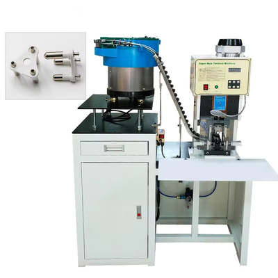 SAA Solid Hollow 3 Pin Power Plug Insert Crimping Machine met losse bulk terminal trillende plaatvoerder