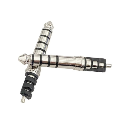 Nickel geplatte stekker koptelefoon stekker 4,4 mm 5 polen 33L mannelijke audio connector